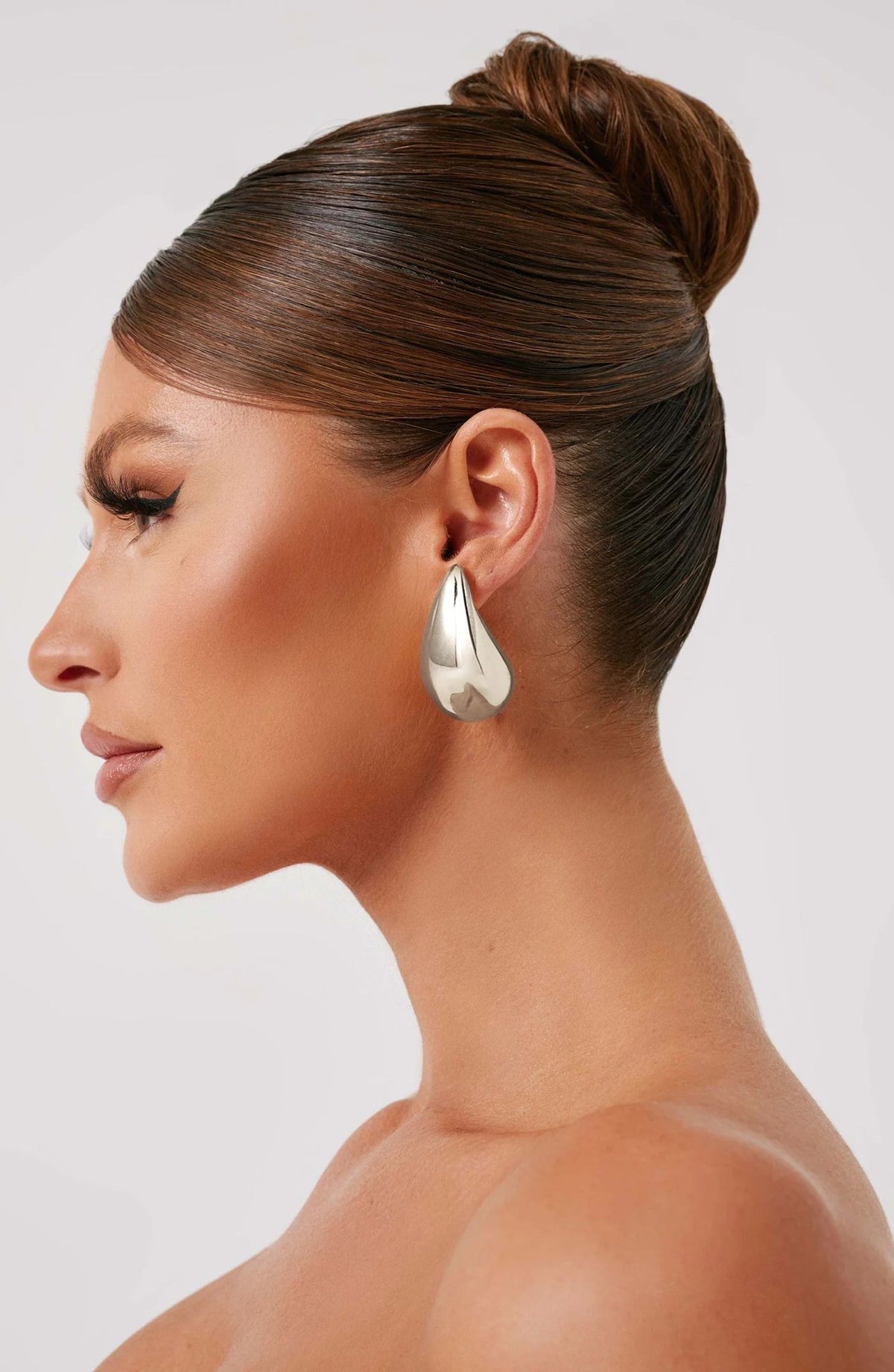 Pendientes de gota XL en plata de fiesta - Lía™ Ana Ibiza