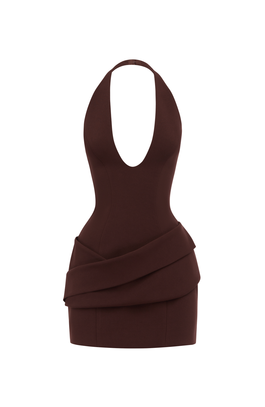 Ximena™ - Vestido Corto con Corsé Marrón Ciruela