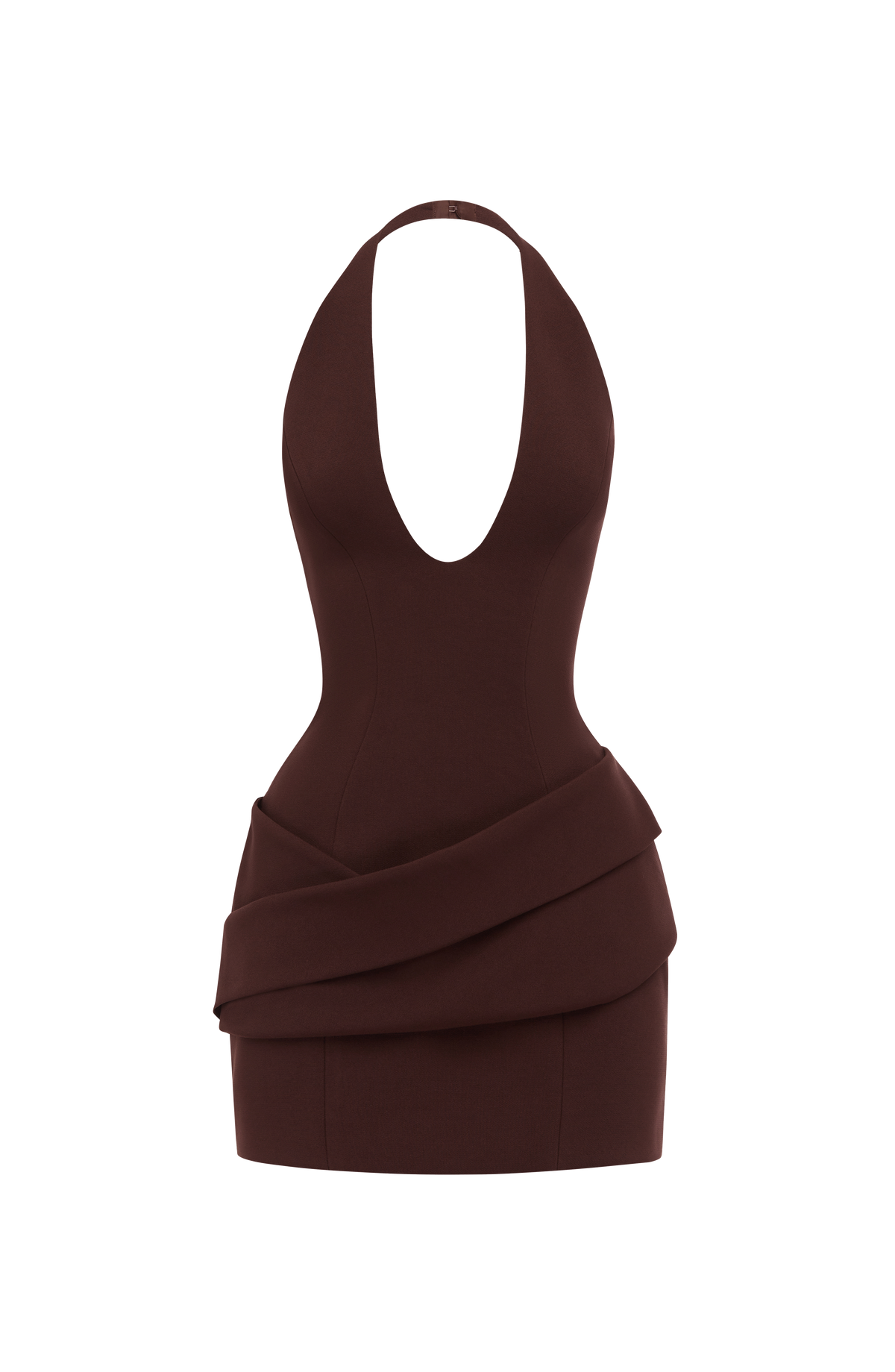 Ximena™ - Vestido Corto con Corsé Marrón Ciruela