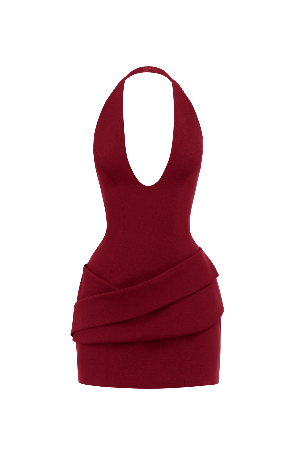 Ximena™ - Vestido Corto con Corsé Burdeos