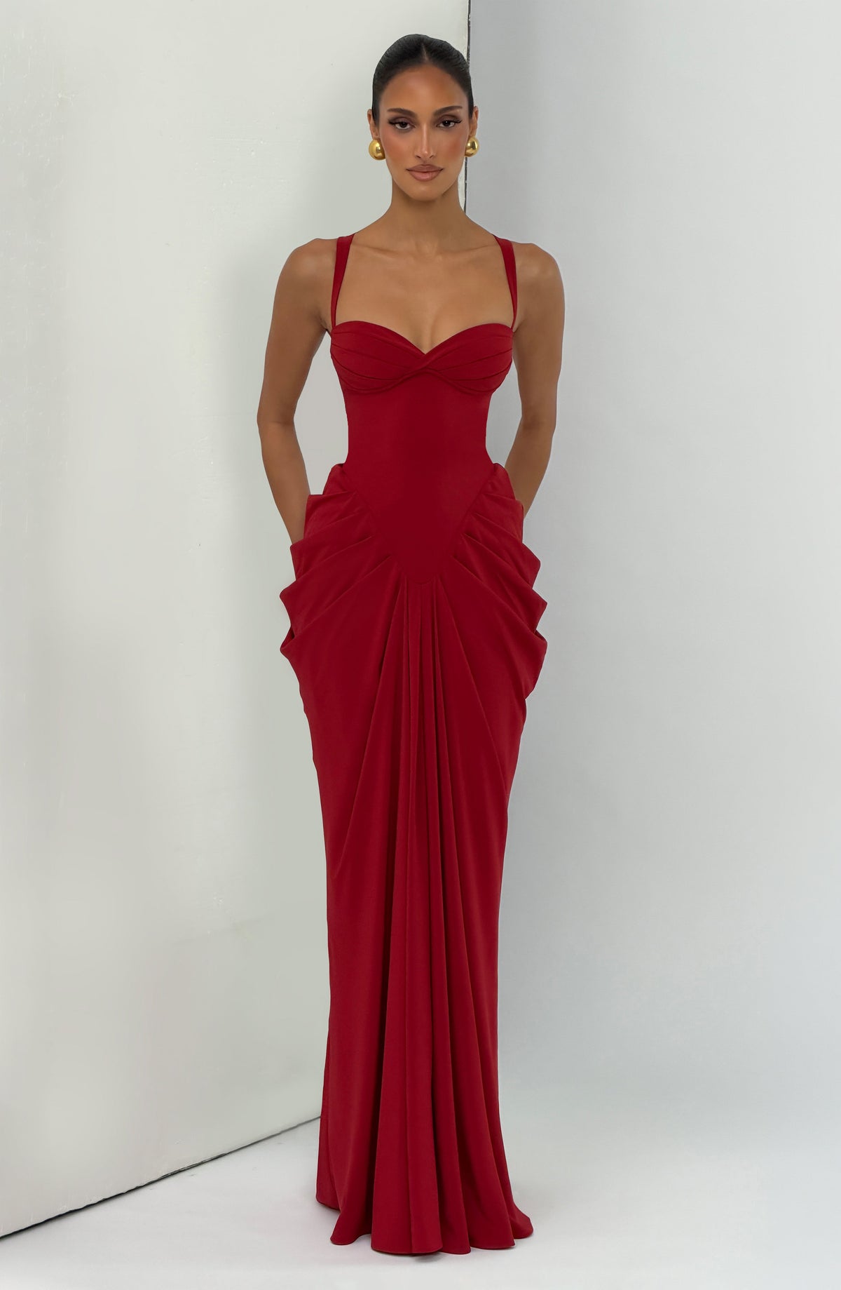 Luciana™ - Vestido Largo de Chifón con Volumen