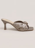 Carla™ - Sandalias Mule de Piel con Nudo Seda