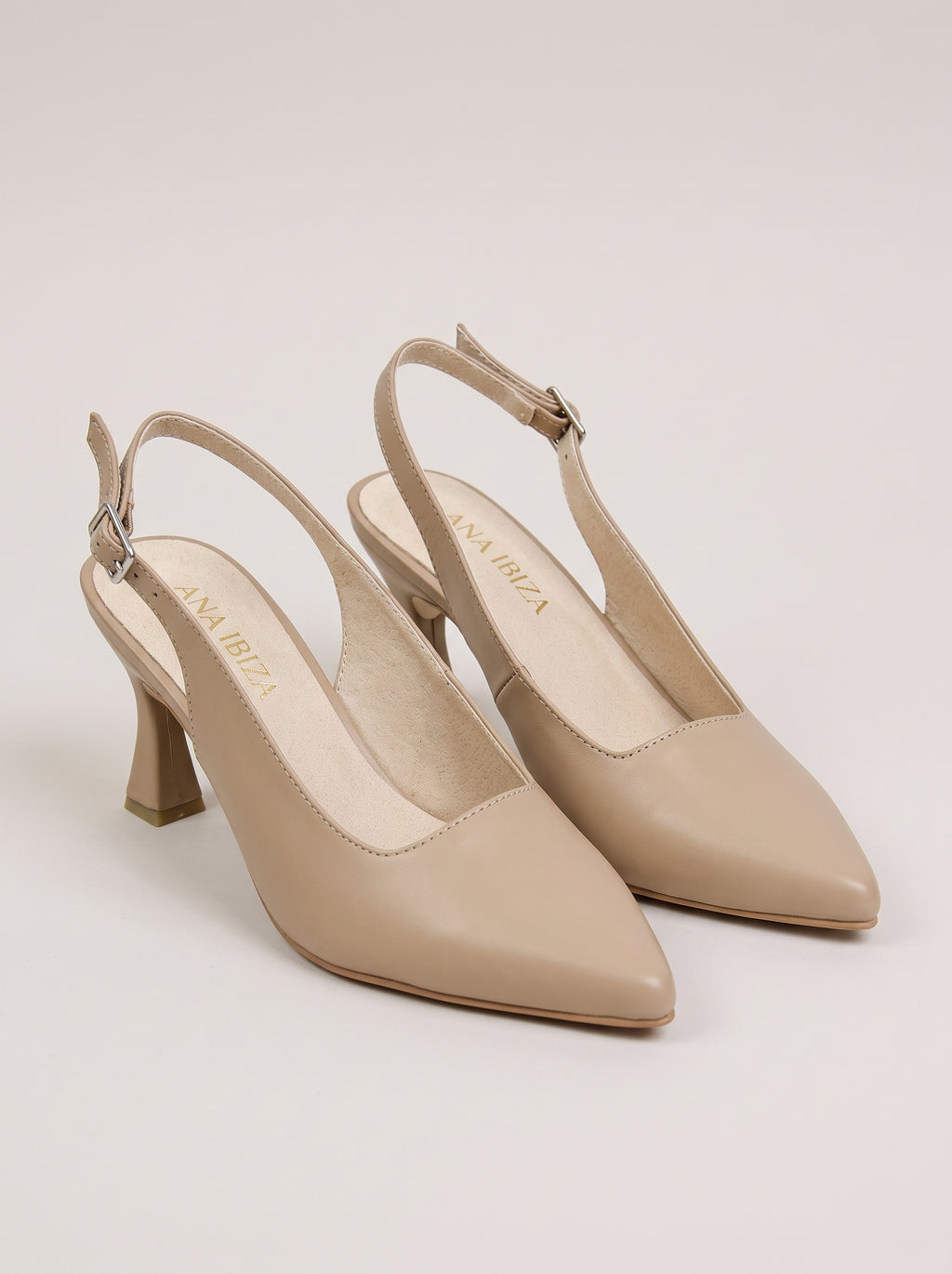 Paola™ - Zapatos Slingback de Punta Fina Nude