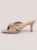 Carla™ - Sandalias Mule de Piel con Nudo Nude