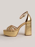 Rosana™ - Sandalias de Tacón Ancho con Plataforma Doradas