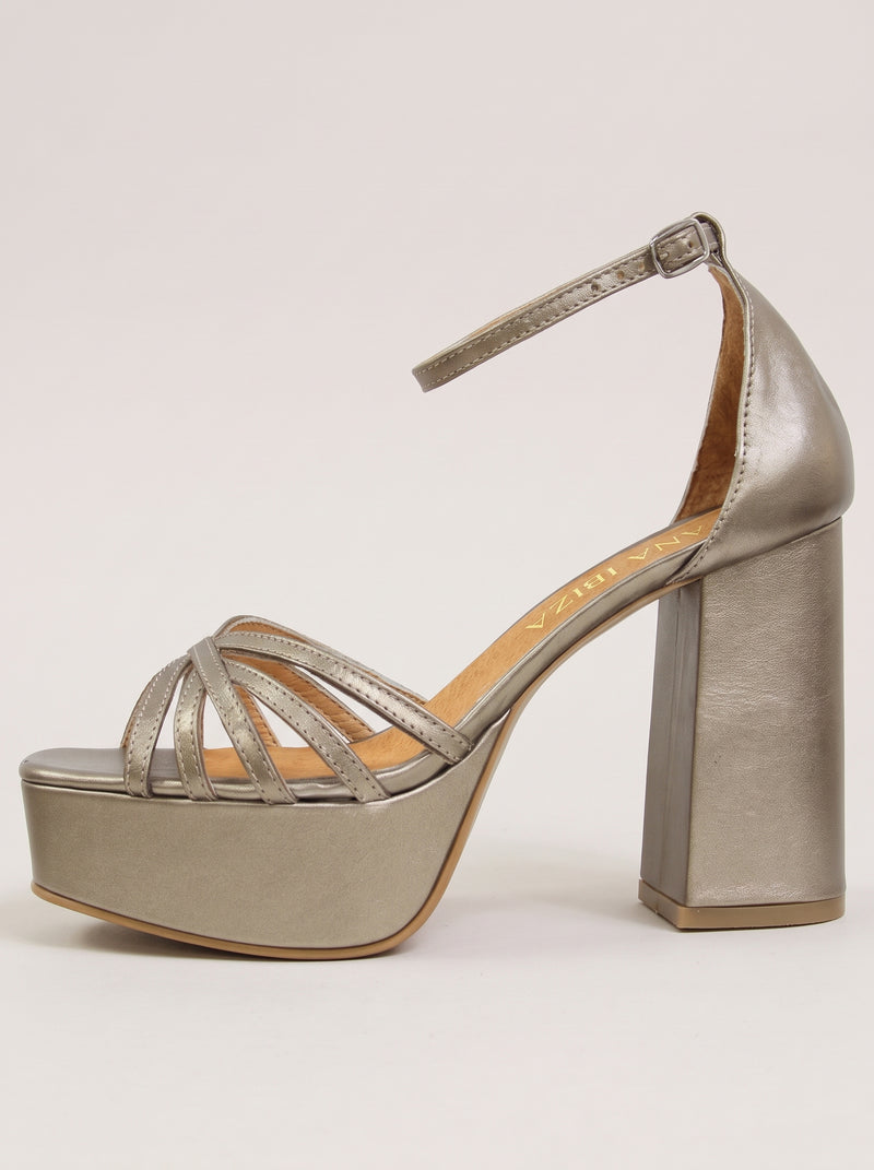 Rosana™ - Sandalias de Tacón Ancho con Plataforma Seda