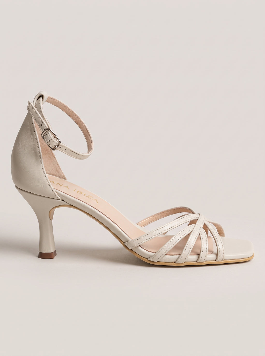 Maite™ - Sandalias de Tacón con Tiras Cruzadas Hueso
