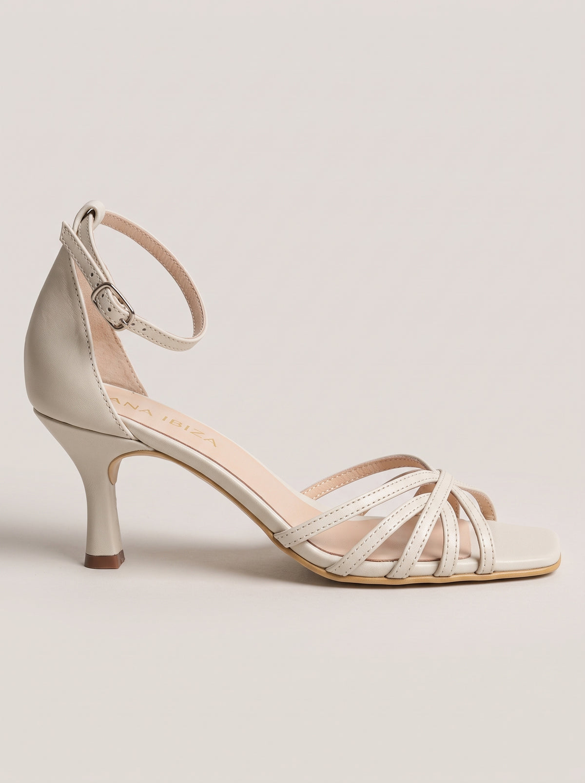 Maite™ - Sandalias de Tacón con Tiras Cruzadas Hueso