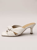 Carla™ - Sandalias Mule de Piel con Nudo Hueso