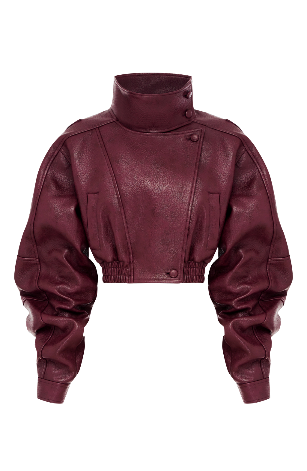 Noemí™ - Chaqueta Corta de Polipiel Cereza