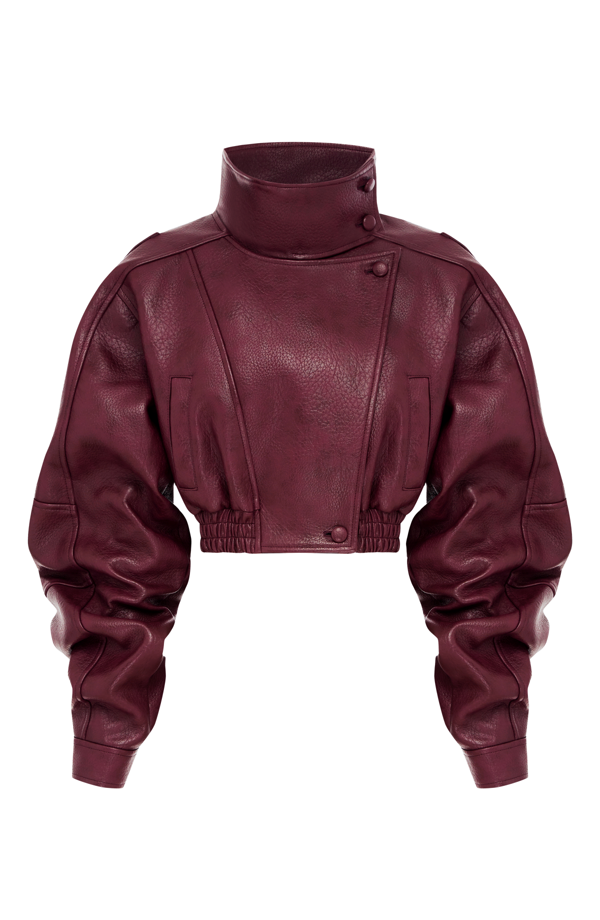 Noemí™ - Chaqueta Corta de Polipiel Cereza
