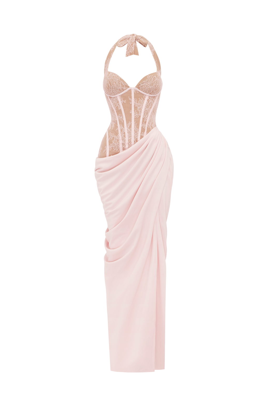Vestido Beatriz™ rosa con cuello halter, foto 15