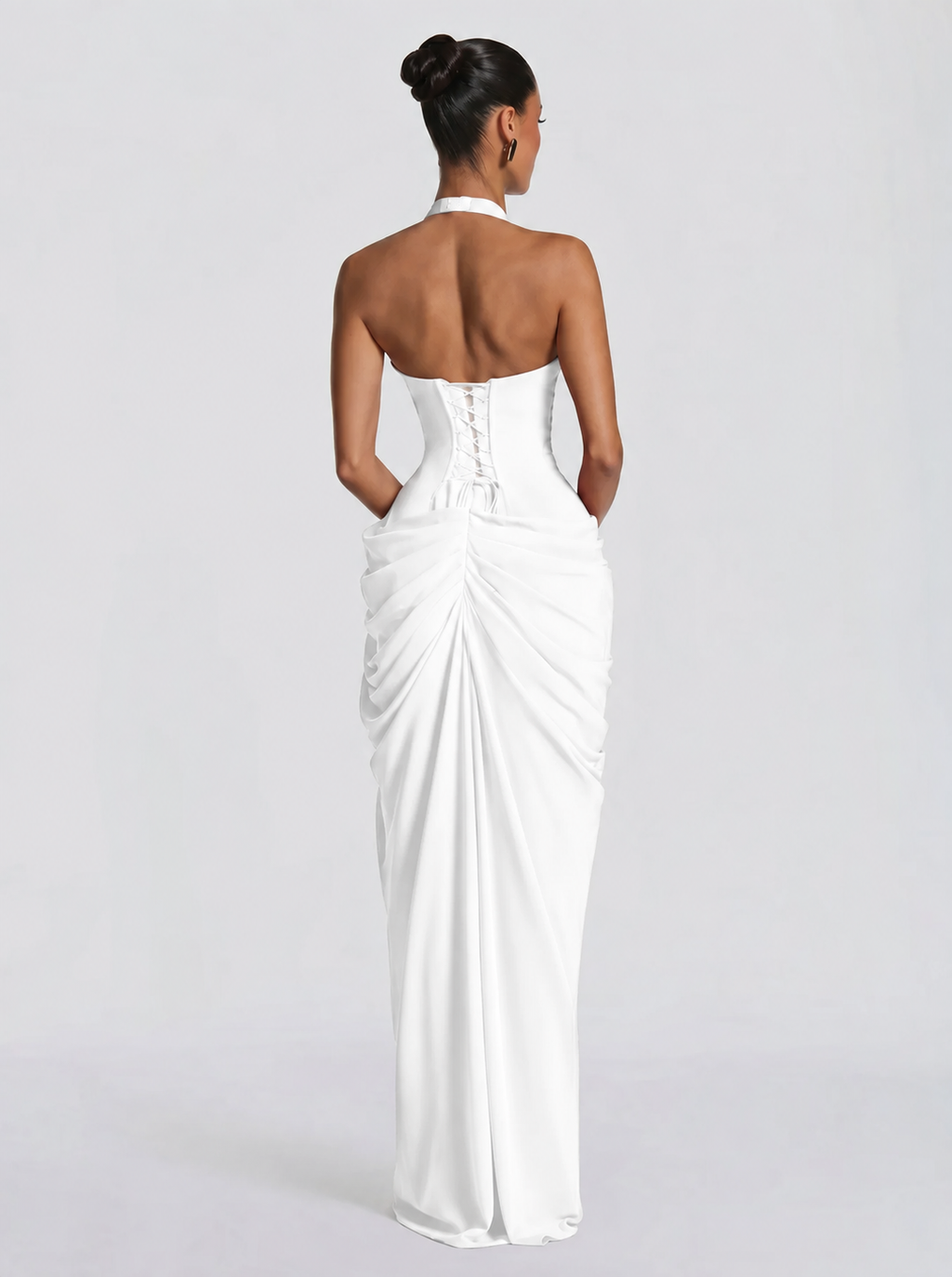 Mujer con el vestido Anna™ blanco para una preboda, foto 3