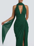 Estola de gasa verde esmeralda para invitada - Iris™ Ana Ibiza