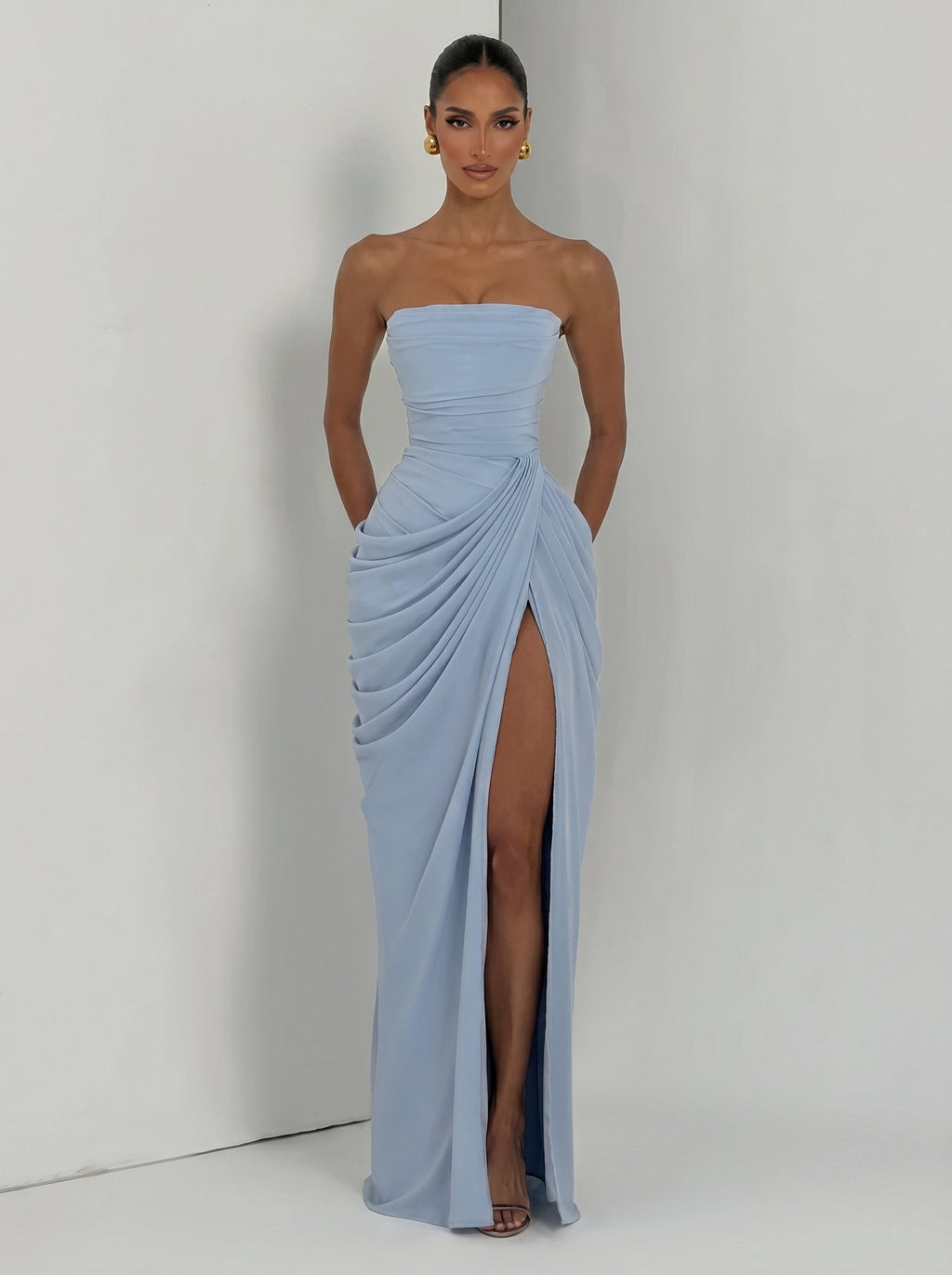 Vestido Cyra™ celeste con corsé, foto 7