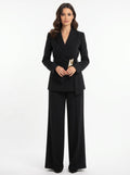 Traje sastre con cinturón joya negro para invitada - Dalila™ Ana Ibiza