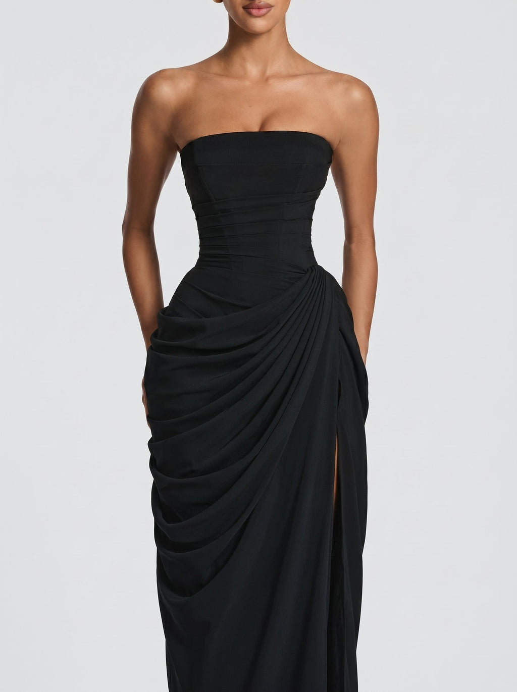 Vestido Cyra™ negro con corsé, foto 7