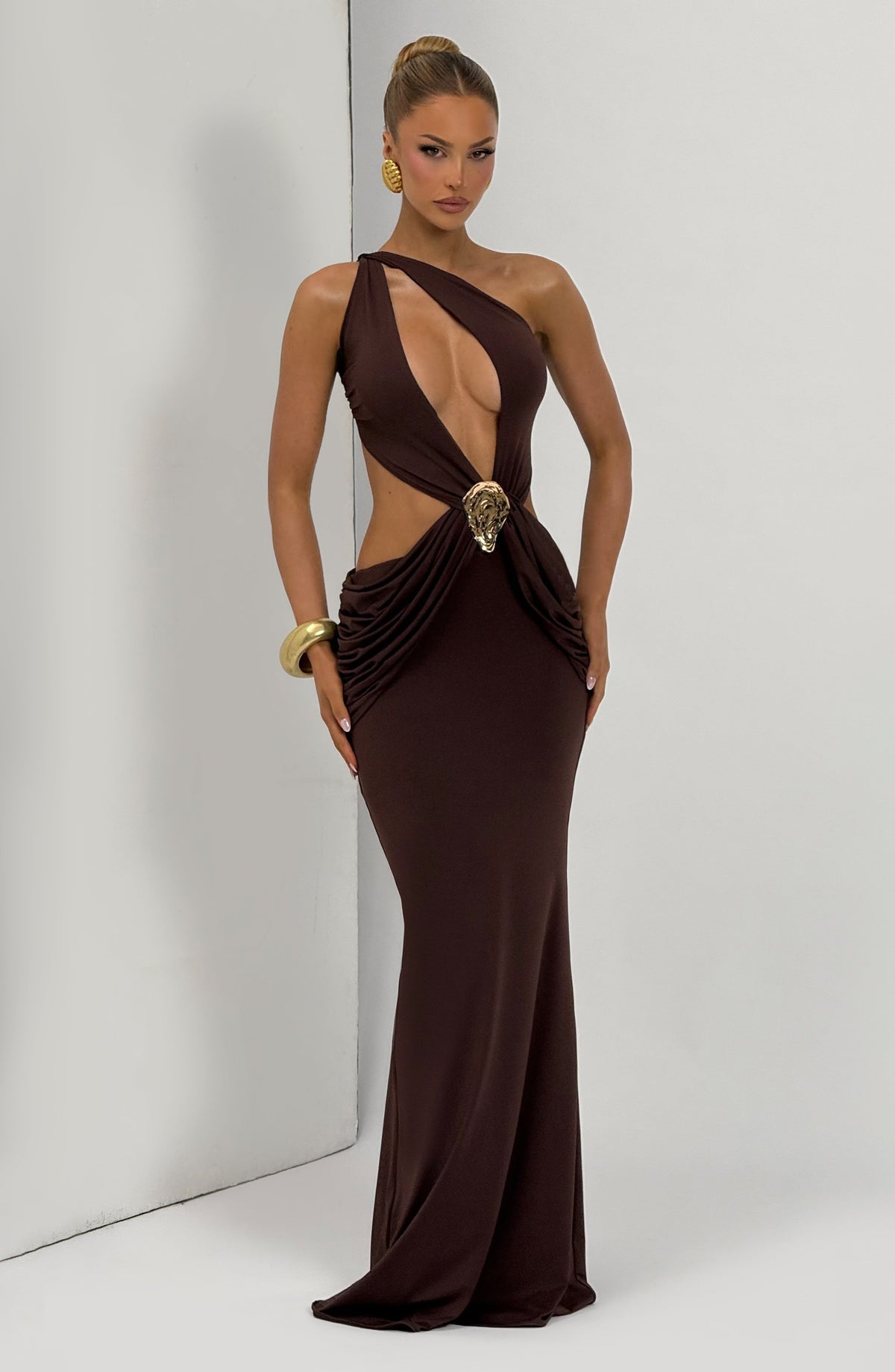 Vestido Olivia™ ciruela con un solo hombro, foto 7