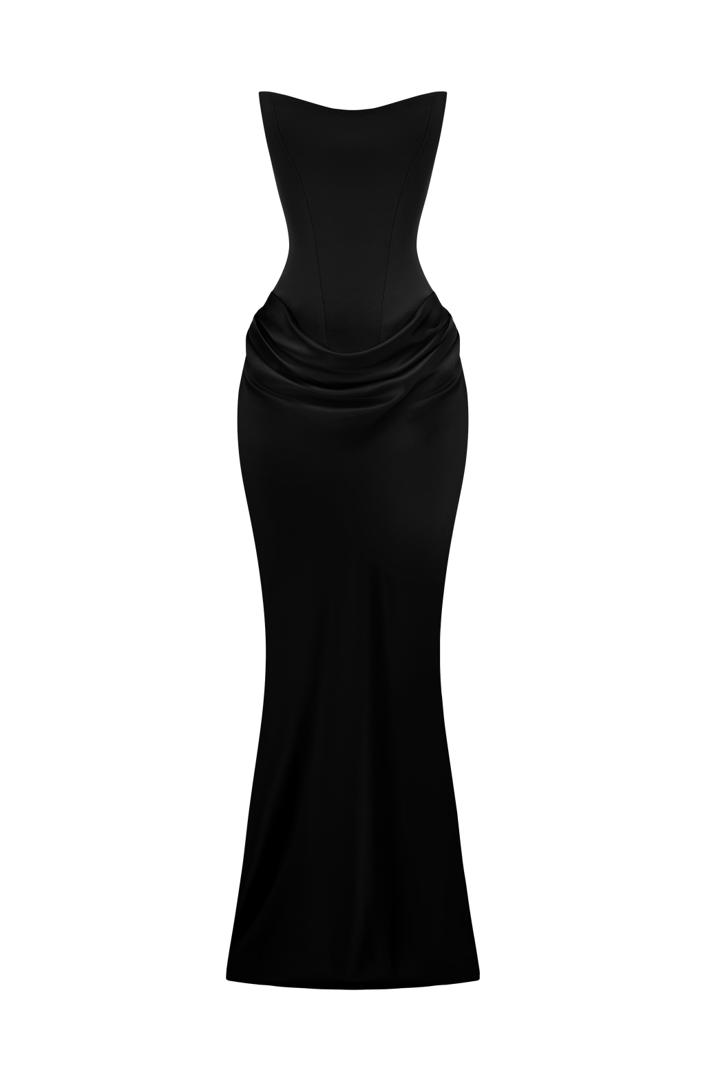 Vestido Marta™ negro con escote drapeado, foto 11