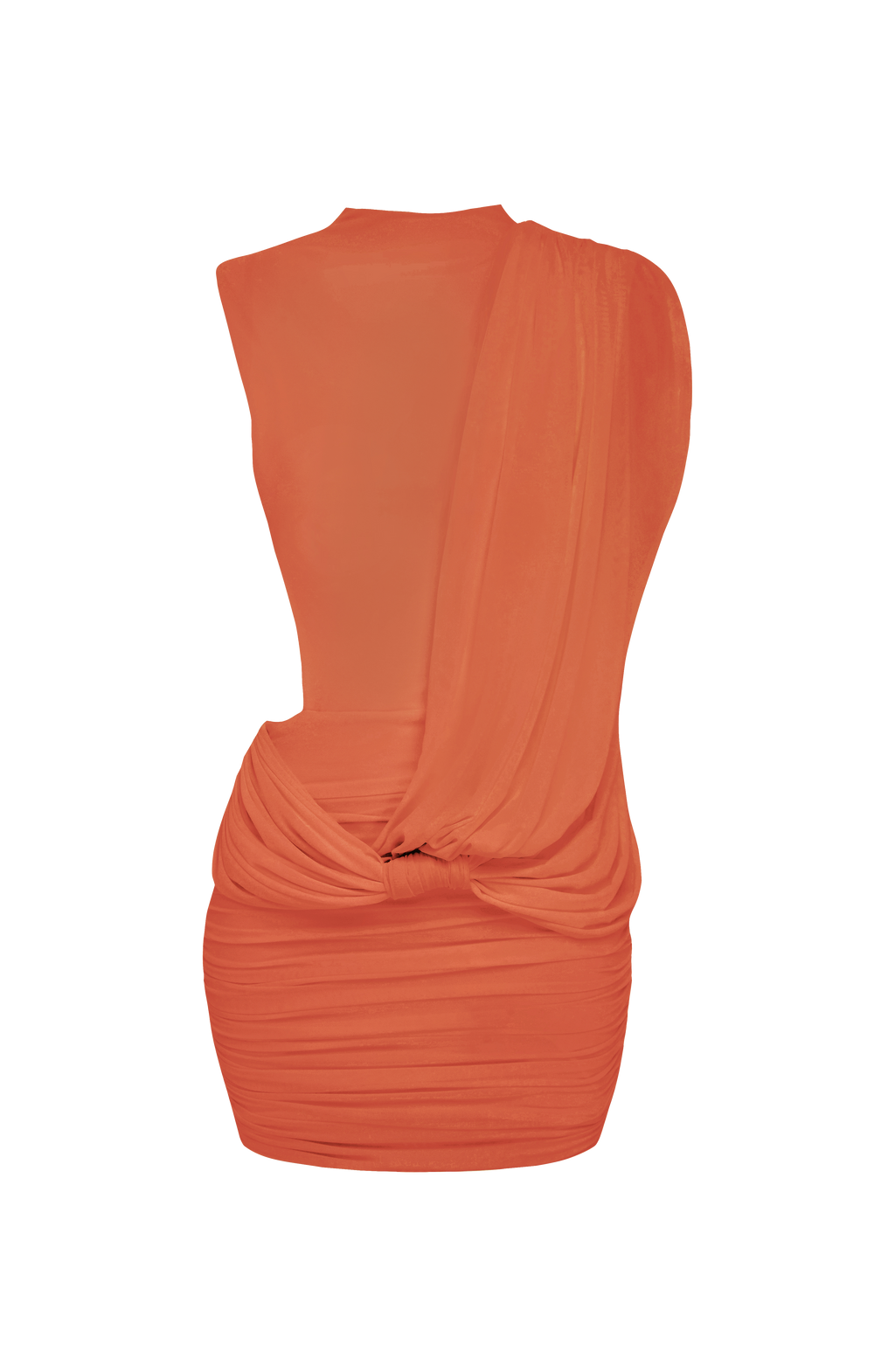 Vestido Mireya™ naranja con fruncido favorecedor, foto 9