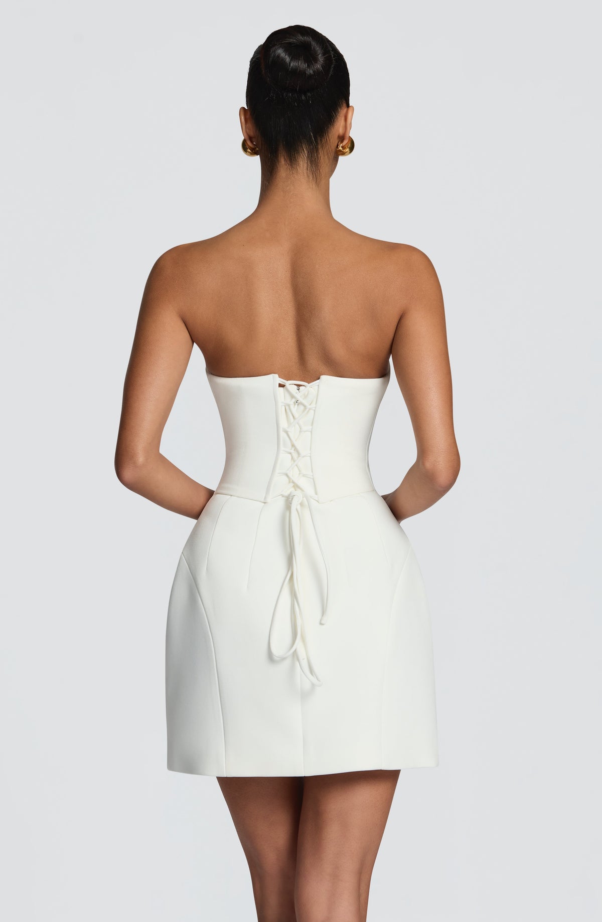 Vestido de evento Candela™ marfil con palabra de honor, foto 4