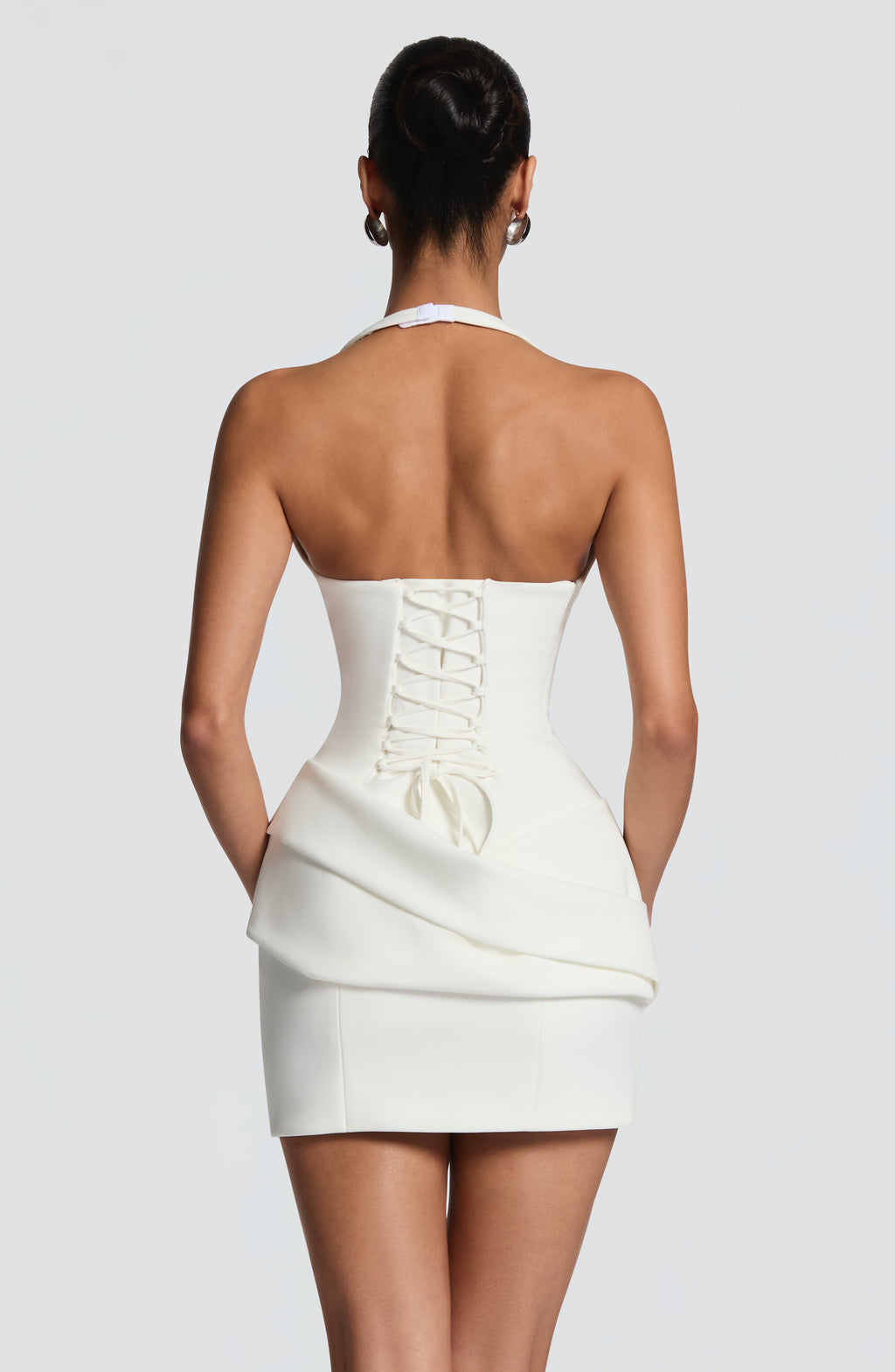 Ximena™ - Vestido Corto con Corsé Marfil