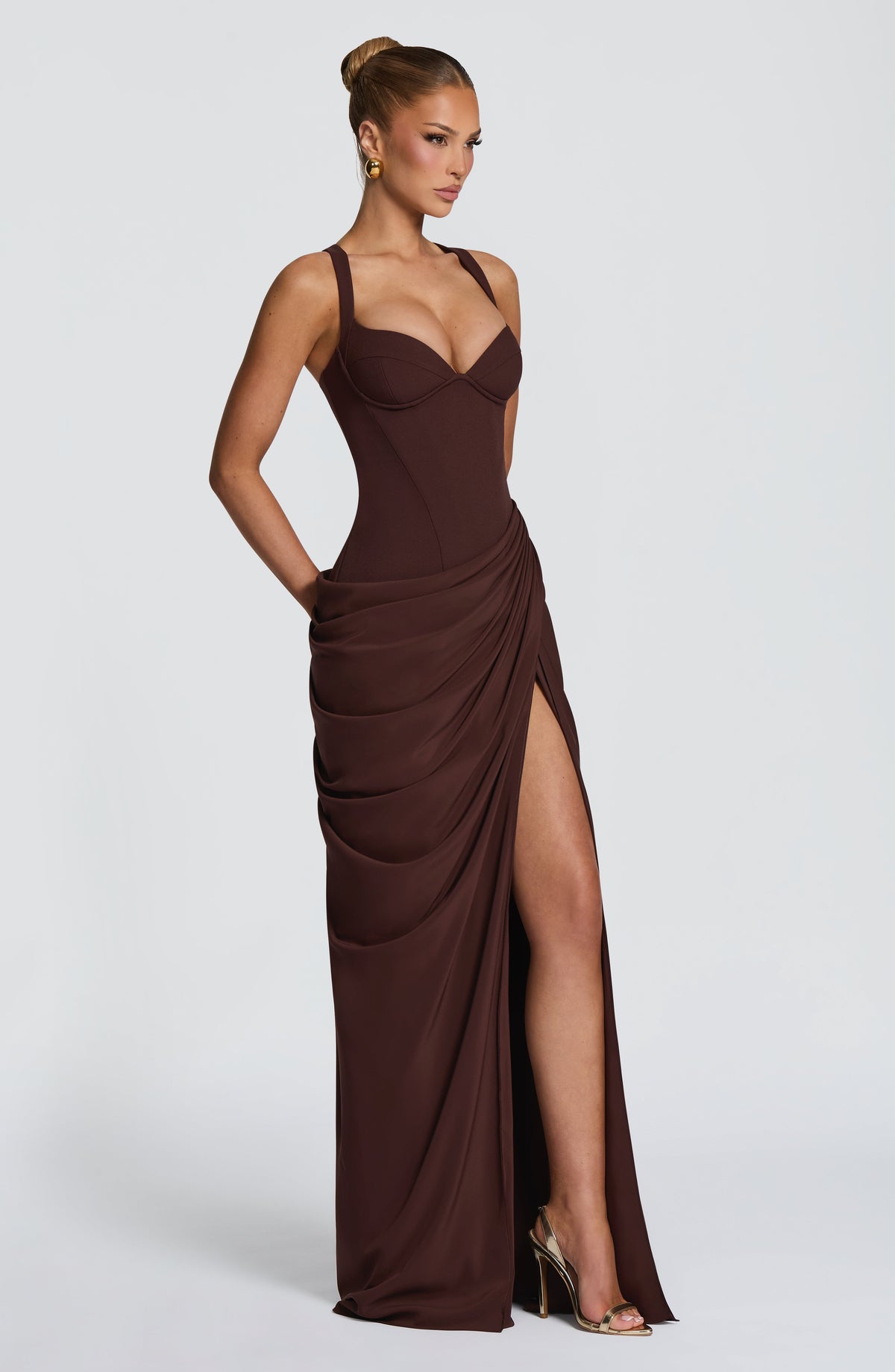 Elisa™ ciruela: vestido largo para una boda de noche, foto 5