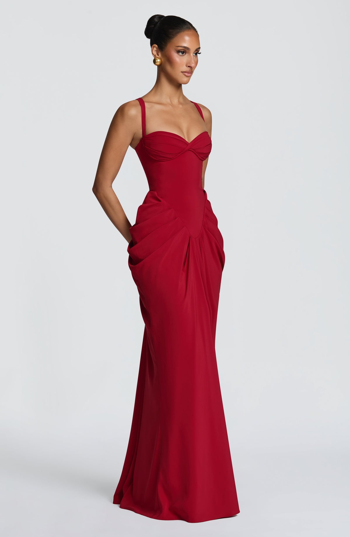 Luciana™ - Vestido Largo de Chifón con Volumen