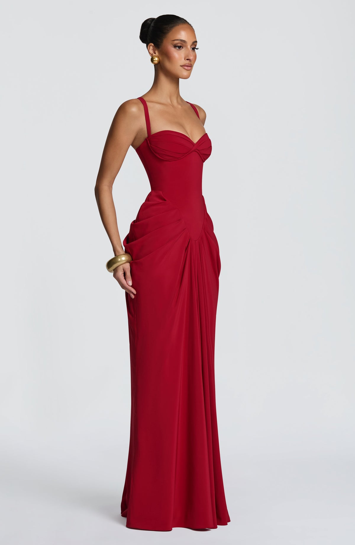 Luciana™ - Vestido Largo de Chifón con Volumen
