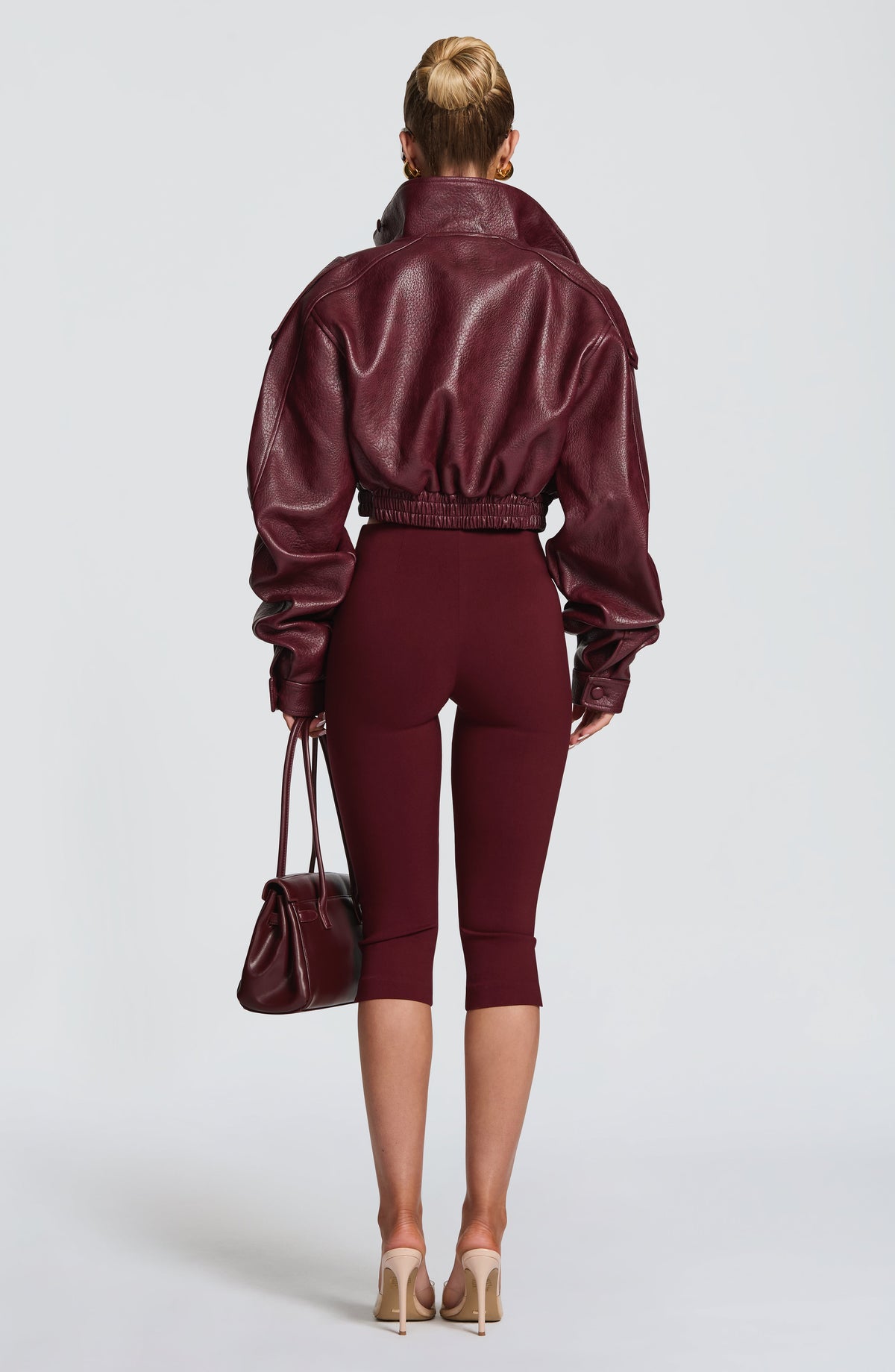 Noemí™ - Chaqueta Corta de Polipiel Cereza