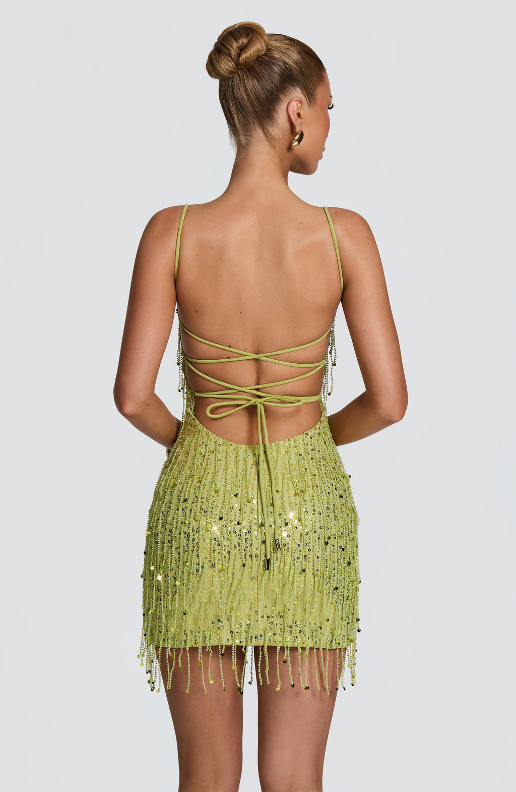 Blanca™ oliva: vestido corto para una cena, foto 5