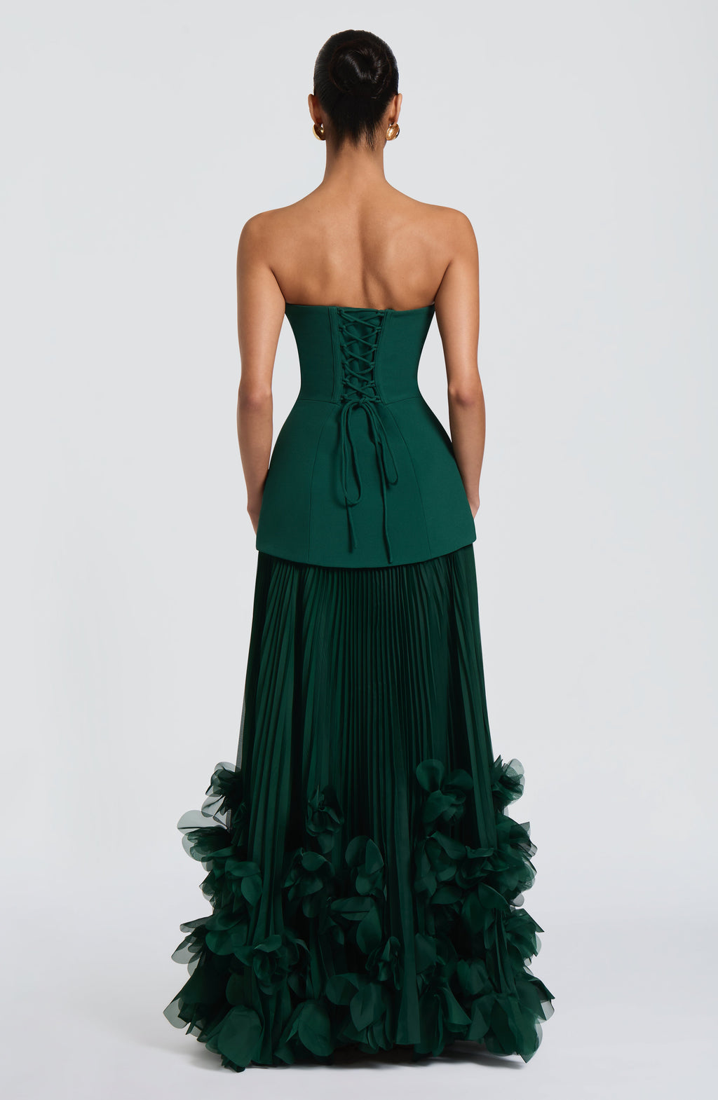 Serafina™ - Vestido Largo con Apliques Esmeralda