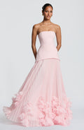 Serafina™ - Vestido Largo con Apliques Rosa Empolvado