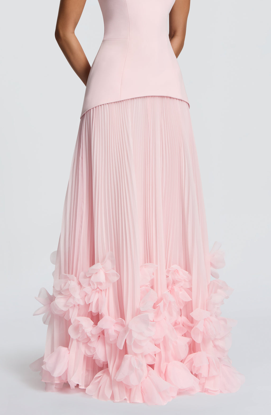 Serafina™ - Vestido Largo con Apliques Rosa Empolvado