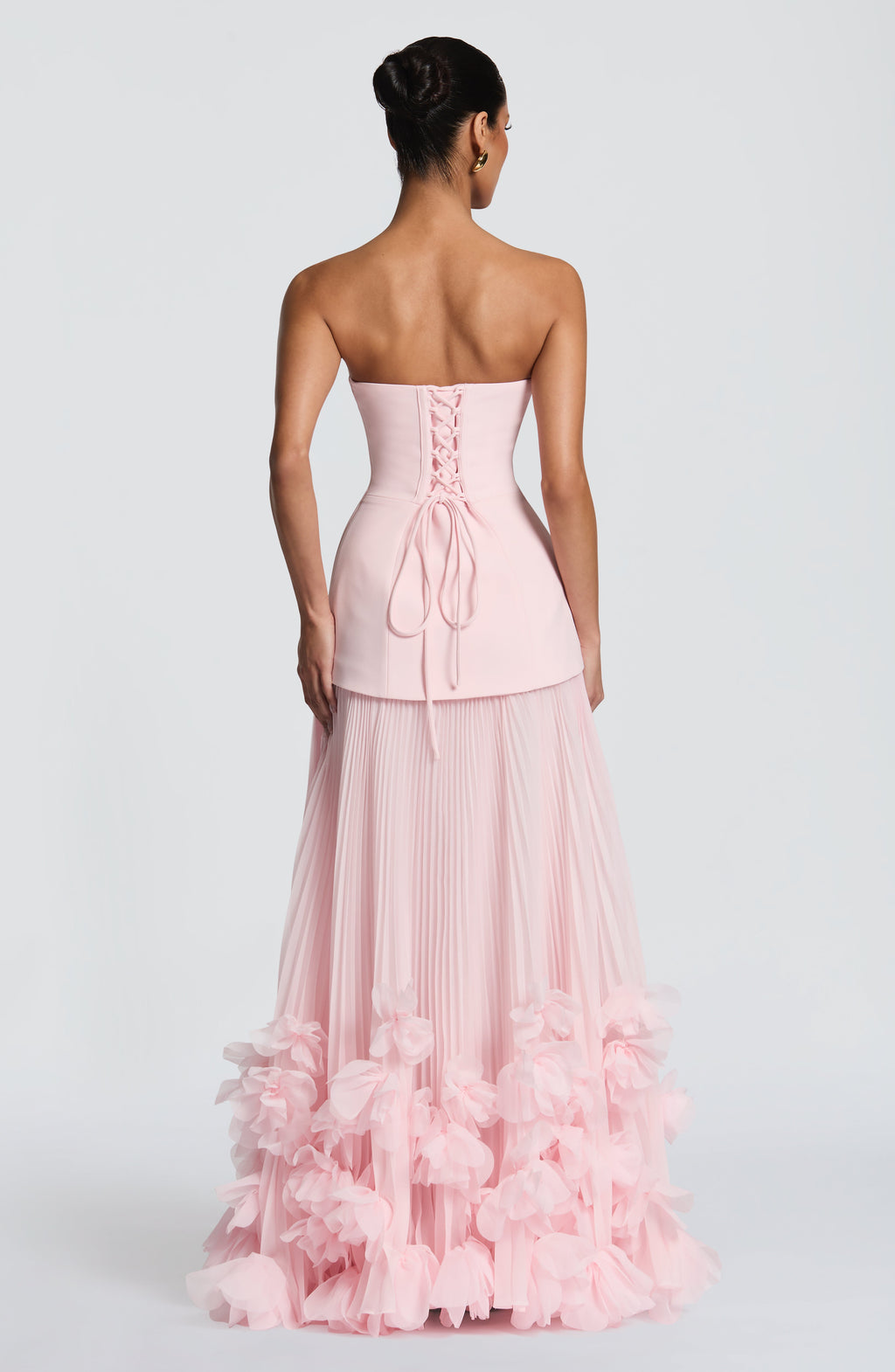 Serafina™ - Vestido Largo con Apliques Rosa Empolvado