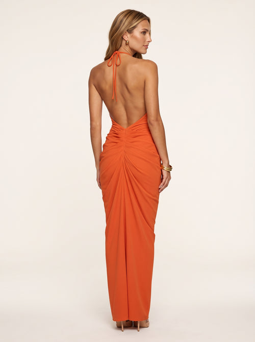 Vestido Adela Naranja – espalda