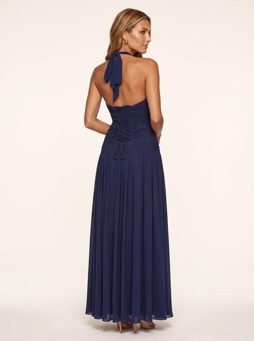 Vestido Amaia Azul Marino – espalda