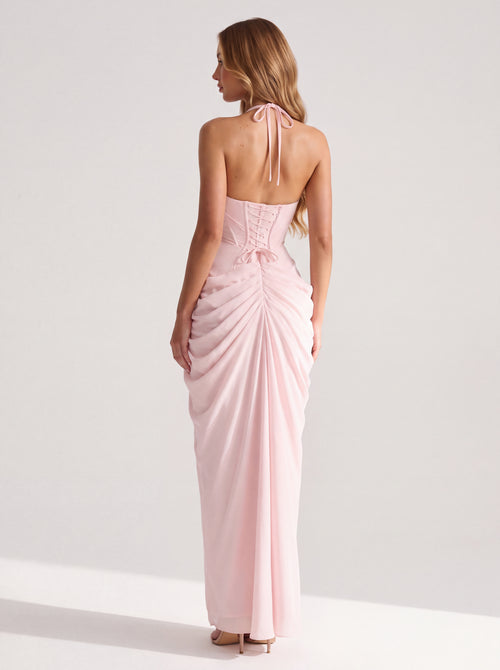 Vestido Anna rosa – espalda