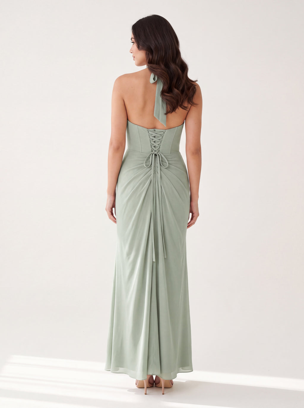Vestido Anna salvia – espalda