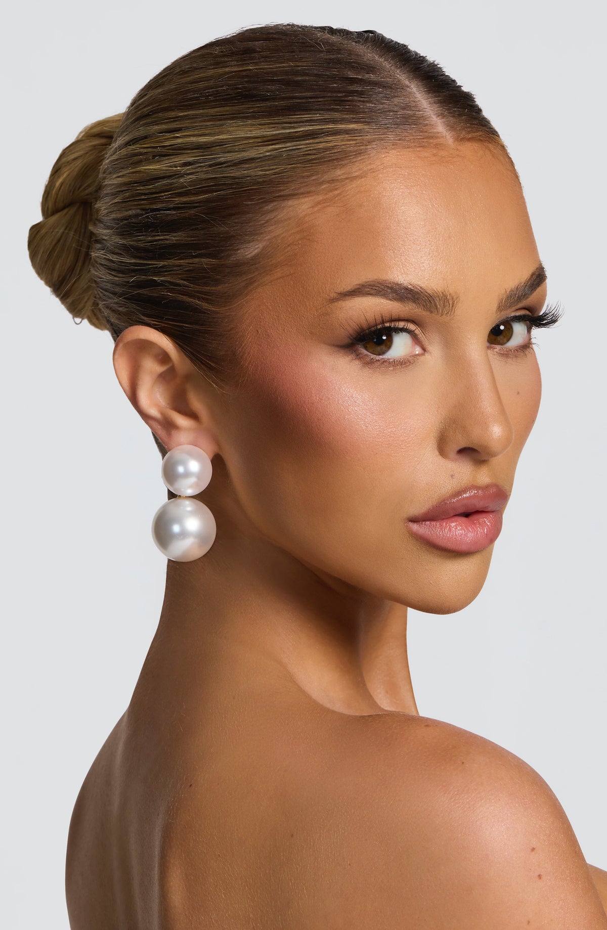 Coral™ - Pendientes Largos de Doble Perla