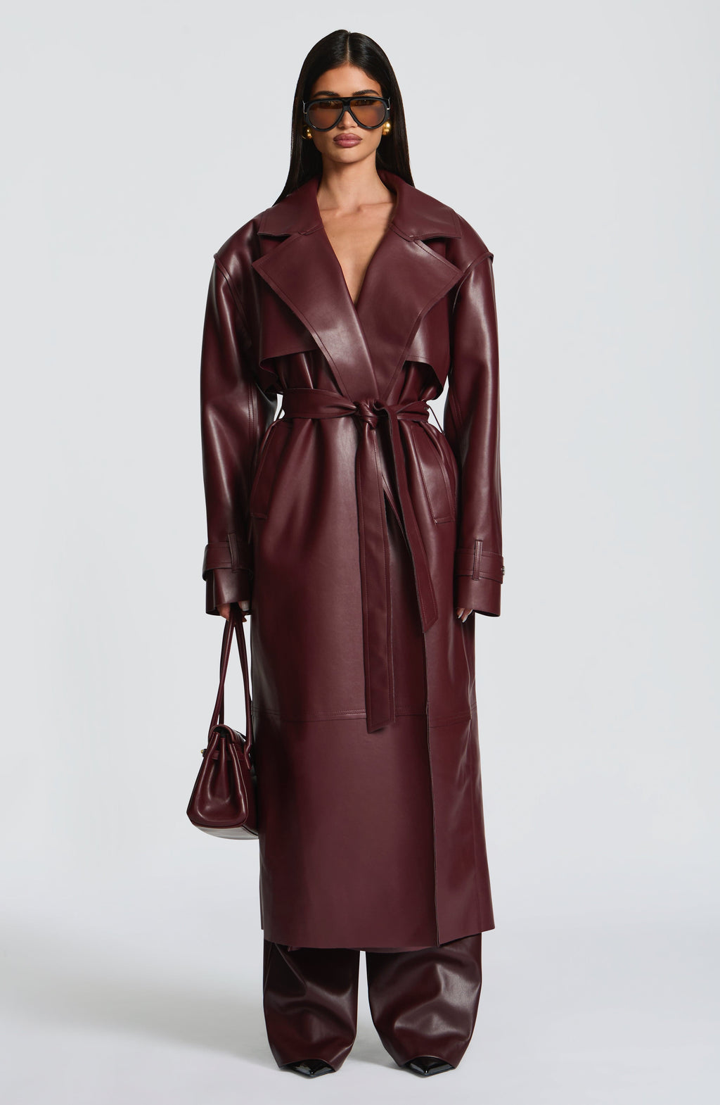 Gabardina de polipiel morada - Bárbara™ Ana Ibiza
