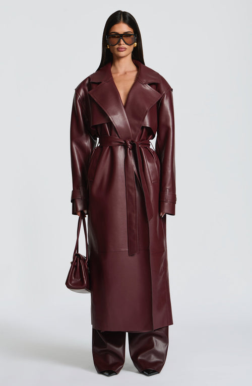 Gabardina de polipiel morada - Bárbara™ Ana Ibiza