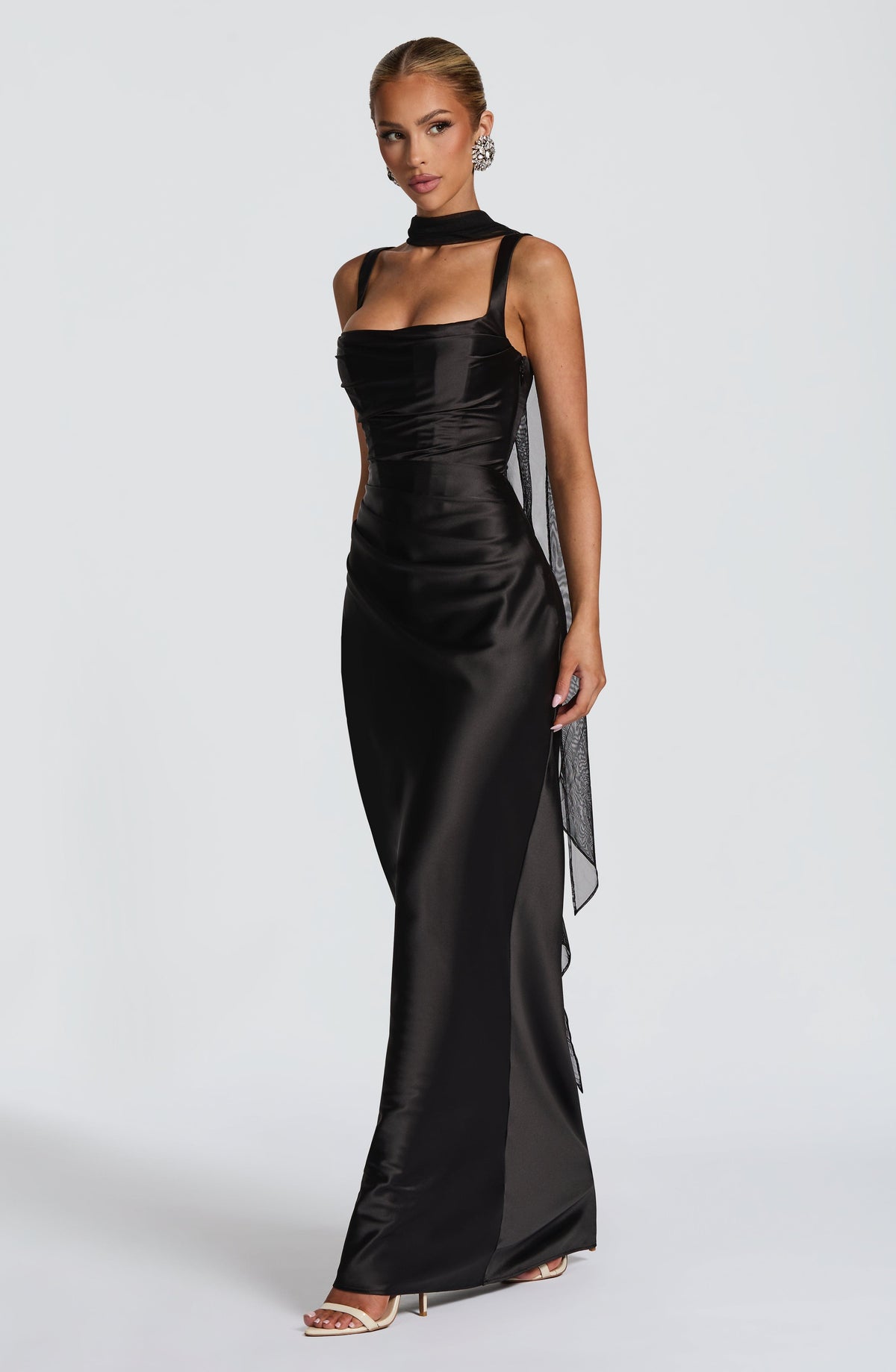 Carlota™ negro: vestido largo para una cena de gala, foto 5