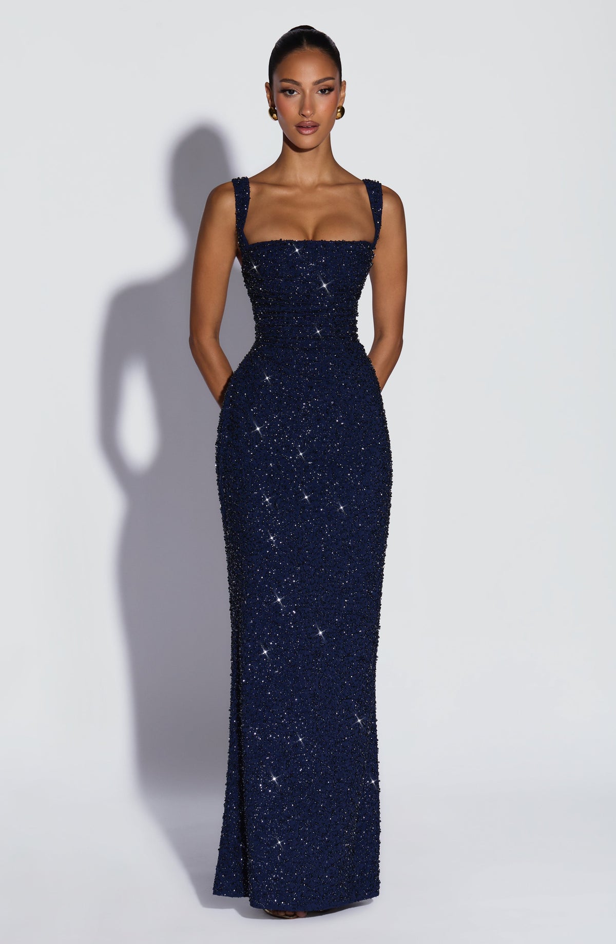 Carlota™ azul marino: vestido largo para una cena de gala, foto 5