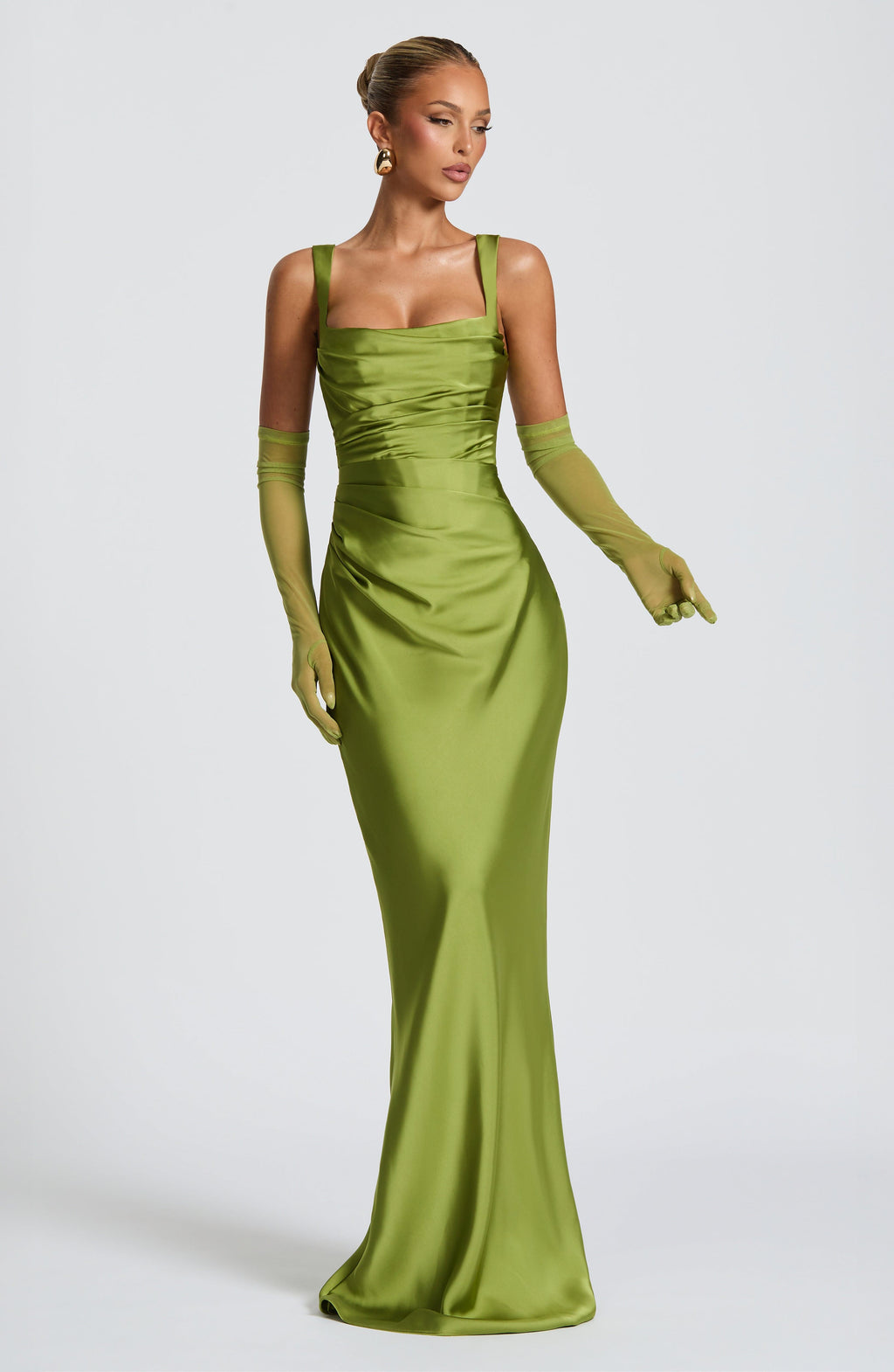 Bianca™ - Guantes de Tul Oliva