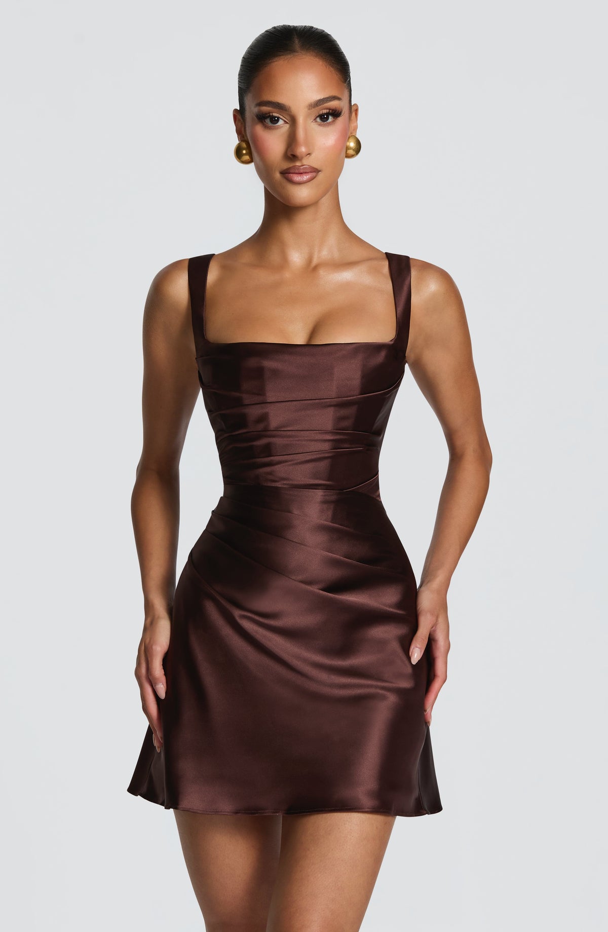 Carlota™ ciruela: vestido corto para una cena, foto 5