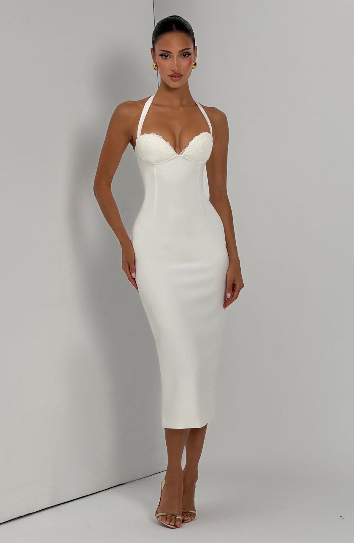 Look para una cena de gala: vestido midi Celia™ en marfil, foto 6