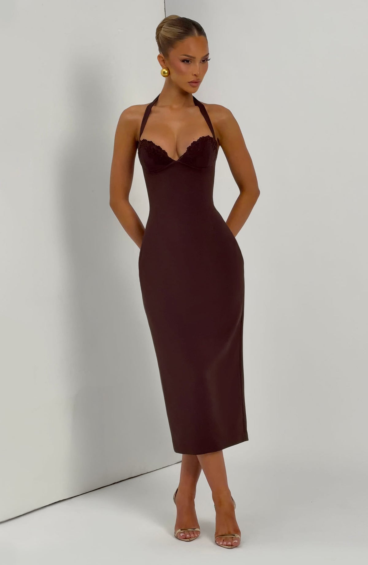 Celia™ ciruela: vestido midi para una cena, foto 5