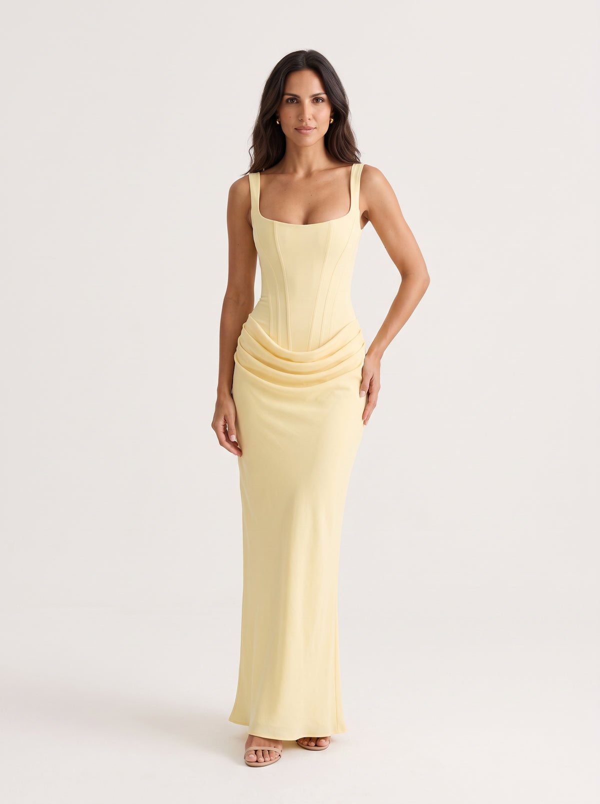Cornelia™ - Vestido Largo con Corsé Limón