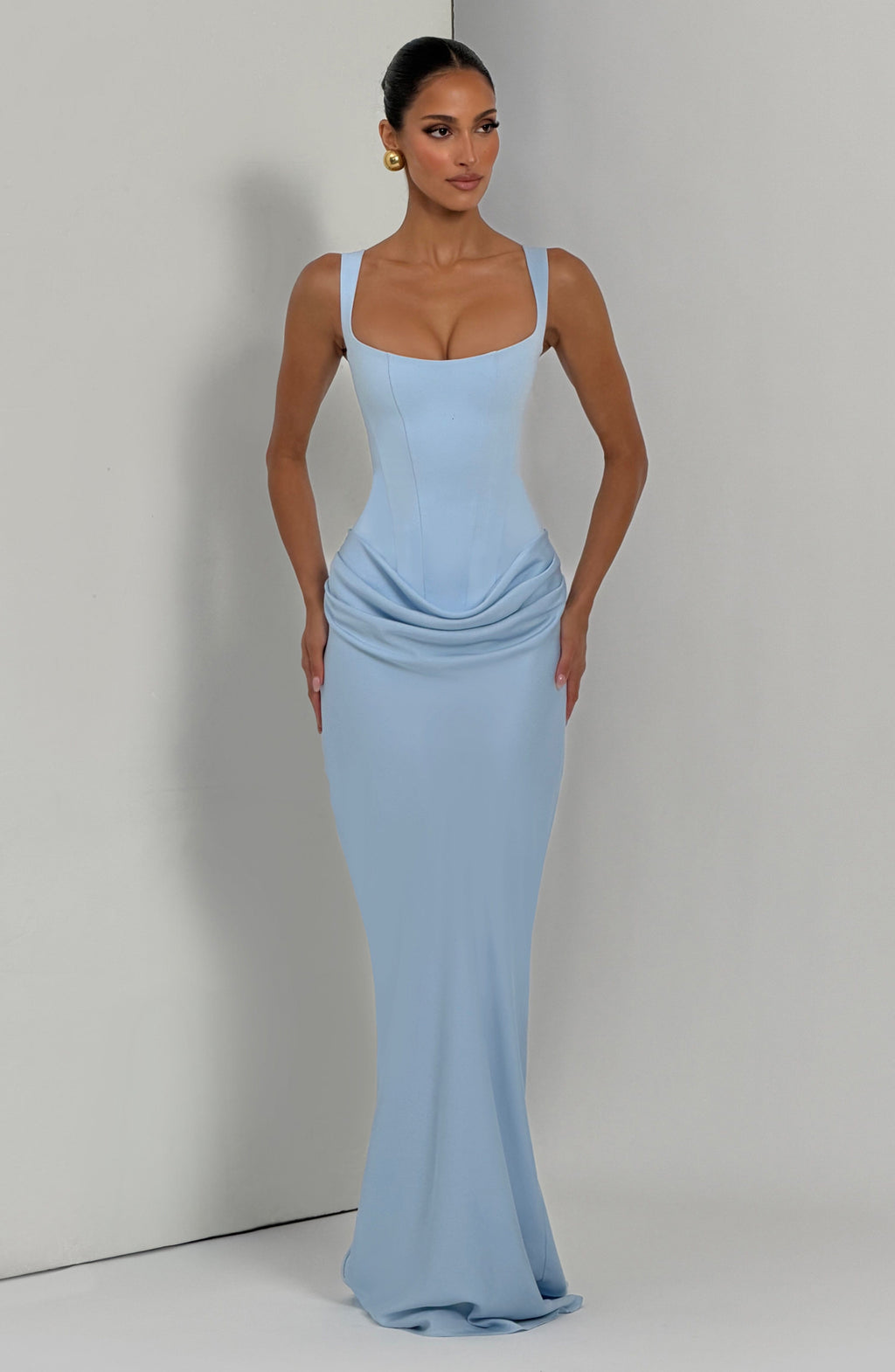 Vestido Cornelia™ azul bebé con escote drapeado, foto 7